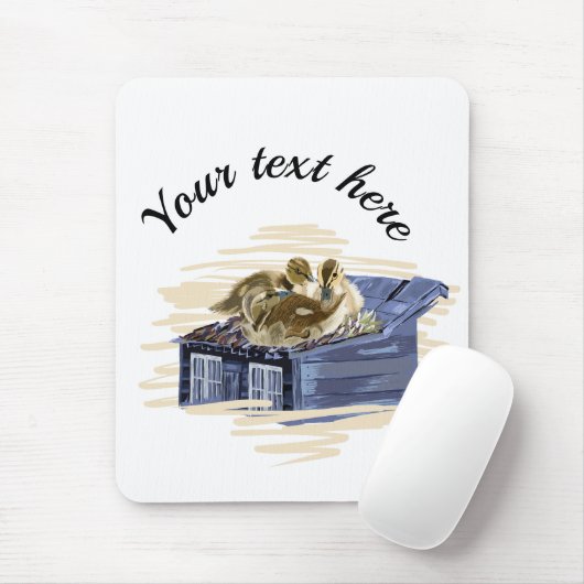 Vector duck family illustration mousepad (Mit Mouse)