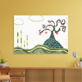 Vector Fantasy Doodle Landschaft Leinwand (Insitu (Wohnzimmer))