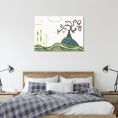 Vector Fantasy Doodle Landschaft Leinwand (Insitu (Schlafzimmer))