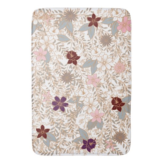 Vector Floral Badematte (Vorderseite Vertikal)