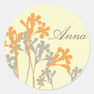 Vector Floral Design L Alle zweckspezifischen Aufk Runder Aufkleber