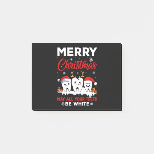 Vector fröhliche Weihnachten können alle Ihre Zähn Post-it Klebezettel (Vorderseite)