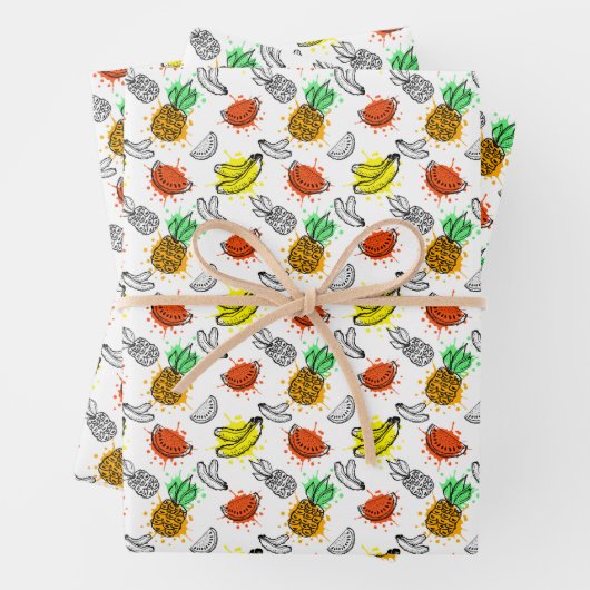 Vector Graphic Seamless Muster Geschenkpapier Set (Beispiel)