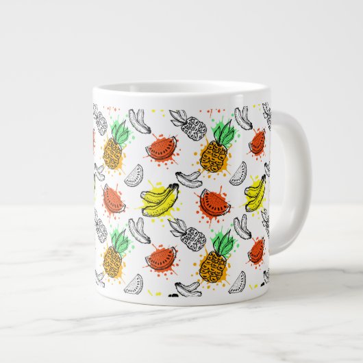 Vector Graphic Seamless-Muster Jumbo-Tasse (Vorderseite Rechts)