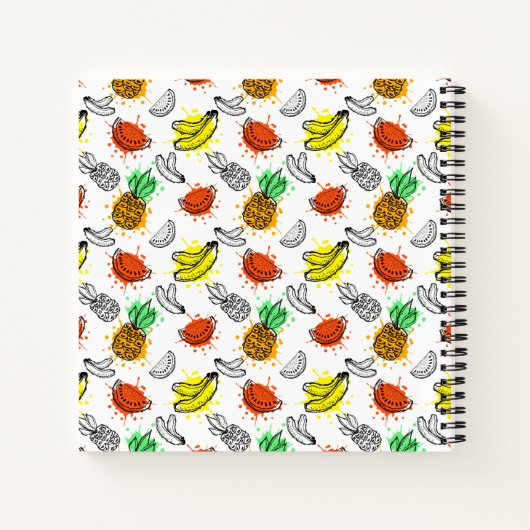 Vector Graphic Seamless Muster Notizbuch (Rückseite)