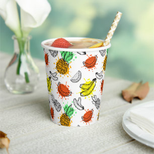 Vector Graphic Seamless Muster Pappbecher