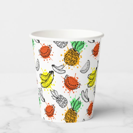 Vector Graphic Seamless Muster Pappbecher (Rückseite)