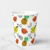 Vector Graphic Seamless Muster Pappbecher (Links)