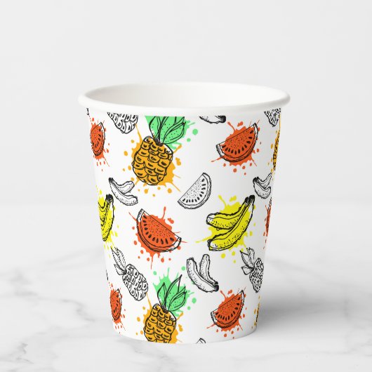 Vector Graphic Seamless Muster Pappbecher (Vorderseite)