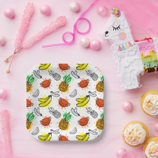 Vector Graphic Seamless Muster Pappteller (Party)