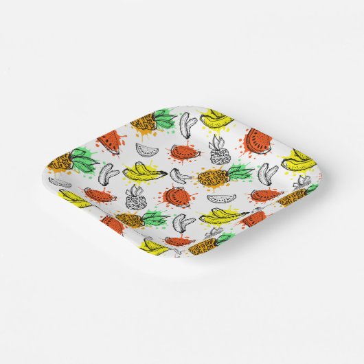 Vector Graphic Seamless Muster Pappteller (Gewinkelt)