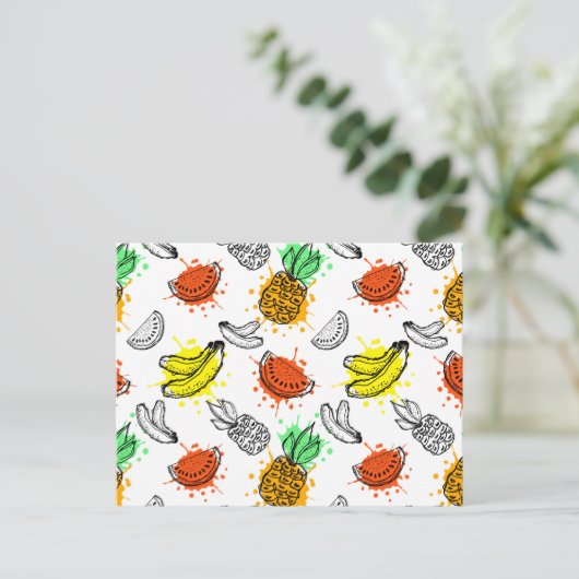 Vector Graphic Seamless Muster Postkarte (Stehend Vorderseite)