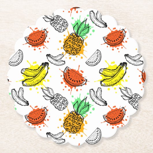 Vector Graphic Seamless-Muster Untersetzer (Vorderseite)