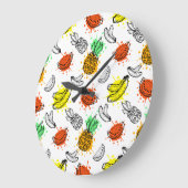 Vector Graphic Seamless Pattern Große Wanduhr (Winkel)