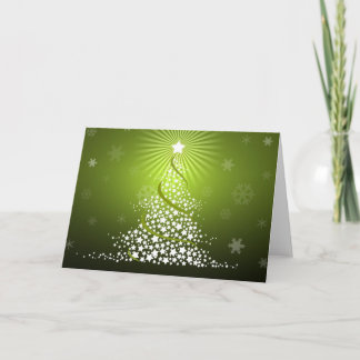 Vector Green Christmas Tree Feiertagskarte