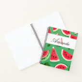 Vector Green Watermelon Initial Pattern Monogrammi Notizblock (Innenseite)