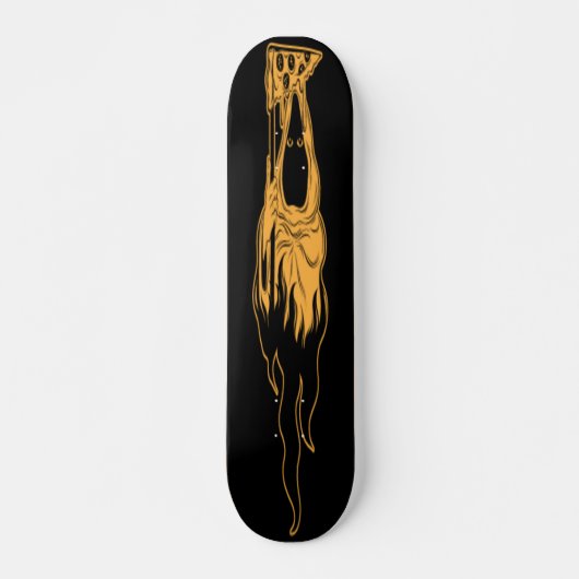 Vector Hand Drawn Illustration des Todes mit Zunge Skateboard (Vorne)