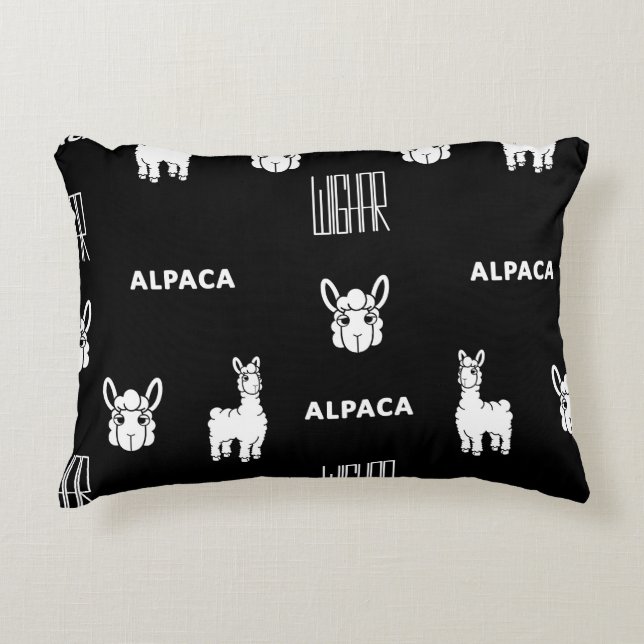 Vector Illustration Alpaca Akzent Pillow by Wighar Dekokissen (Vorderseite)