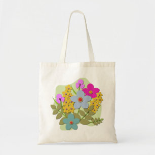 Vector Illustration des Blume-Bouquets Tragetasche
