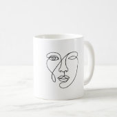 vector illustration of a silhouette of a man kaffeetasse (VorderseiteRechts)