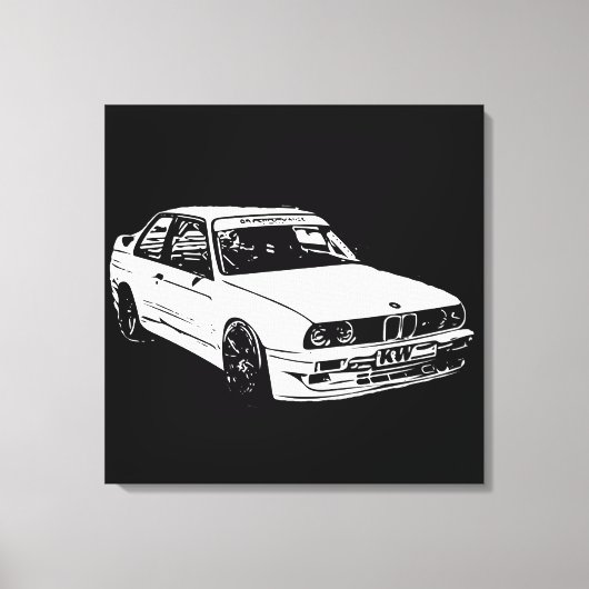 Vector Image BMW E30 Leinwanddruck (Vorderseite)