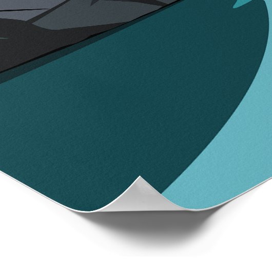 Vector Lake View Mountain Background Poster (Ecke)