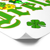 Vector - Leprechaun Clover Irland Poster (Ecke)