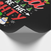 Vector lieber santa sie sind die unartigen in Shir Geschenkpapier (Ecke)