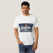 Vector-Logo für Belgien Land, Kühlschrankmagnet T-Shirt (Vorne ganz)
