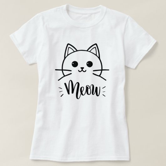 Vector lustige Cartoon Katze. Drucken für T - Shir T-Shirt (Design vorne)