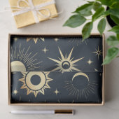 Vector Magic mit Gold Sun Moon Stars Muster Seidenpapier (Geschenk)