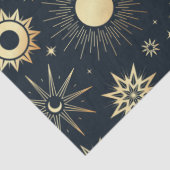 Vector Magic mit Gold Sun Moon Stars Muster Seidenpapier (Detail)