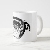 Vector Morgen Mops Jumbo-Tasse (Vorderseite Rechts)