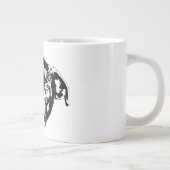Vector Morgen Mops Jumbo-Tasse (Rechts)