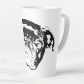 Vector Morgen Mops Milchtasse (Rechte Ecke)