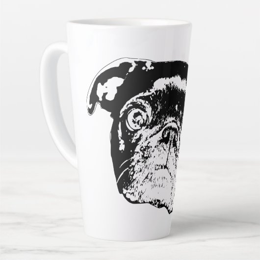 Vector Morgen Mops Milchtasse (Linke Ecke)