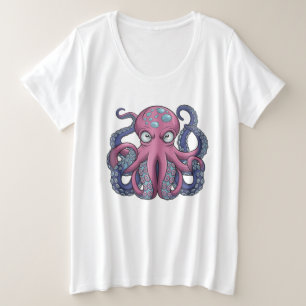 Vector Octopus Monster T - Shirt Design - Edo Ukiy