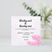 Vector of Floral Wedding Einladungskarte Einladung (Stehend Vorderseite)