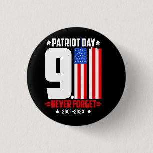 Vector Patriot Tag 911 nie vergessen, Shirt Design Button