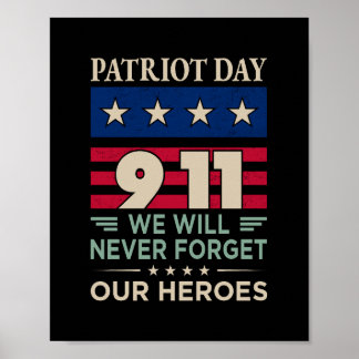 Vector Patriot Tag 9 11 werden wir nie vergessen u Poster