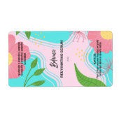 Vector Pink Serum Dropper Flasche Labels (Vorne)