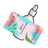 Vector Pink Serum Dropper Flasche Labels