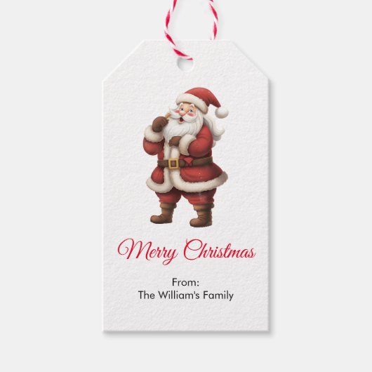 Vector Santa Claus Geschenkanhänger (Vorderseite)