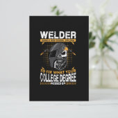 Vector Schweißer mit einem High School Diplom zur  Einladung (Stehend Vorderseite)