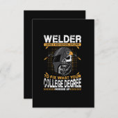 Vector Schweißer mit einem High School Diplom zur  Einladung (Vorne/Hinten)
