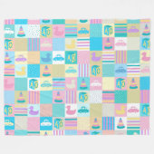 Vector Sommermuster mit Palmen und Meer Fleecedecke (Vorderseite (Horizontal))