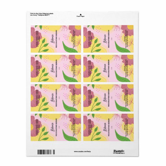 Vector Spring Serum Dropper Flasche Labels (Vorne)