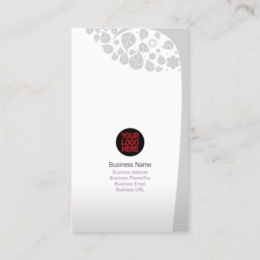 Vector Tree Nature Business Card Visitenkarte (Rückseite)