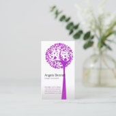 Vector Tree Nature Business Card Visitenkarte (Stehend Vorderseite)