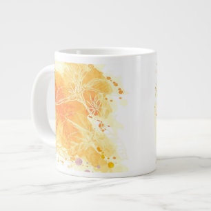 Vector Watercolor Hintergrund und tropische Blume Jumbo-Tasse